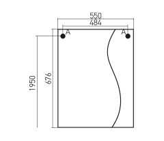 Зеркало-шкаф навесной без подсветки MIXLINE Классик-55 левый (525512)