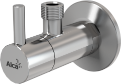 Угловой вентиль с фильтром Alcadrain 1/2&quot; × 3/8&quot;, круглый, хром (ARV001)