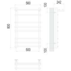 Полотенцесушитель TERMINUS Стандарт Ватра с/п П8 500х800 NEW