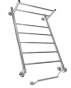 Полотенцесушитель электрический Двин FJ Electro форма лесенка 100х50 ТЭН справа цвет Хром (4627152139127)