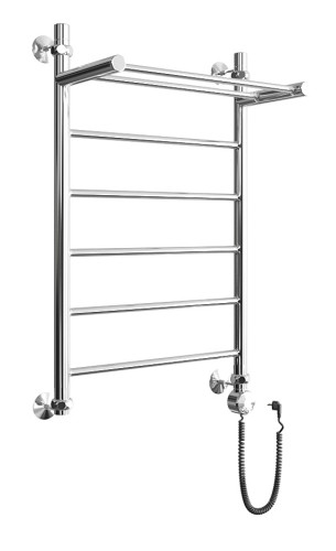 Полотенцесушитель электрический Двин FJ Electro форма лесенка 100х50 ТЭН справа цвет Хром (4627152139127)