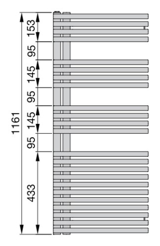 Полотенцесушитель Zehnder Forma Asym LFAR-120-060