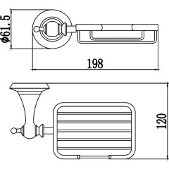 Мыльница решетка настенная Savol S-06932W белый