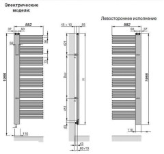 Полотенцесушитель Zehnder Yucca Cover YPE-180-60/YD
