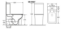 Унитаз Grossman Classic GR-4467S (620*360*820) напольный БЕЗОБОДКОВЫЙ с тонкой крышкой