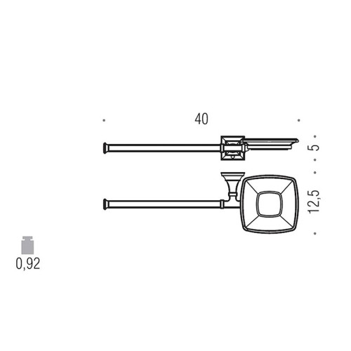 Полотенцедержатель + держатель для мыла Colombo Design Portofino B3274 DX