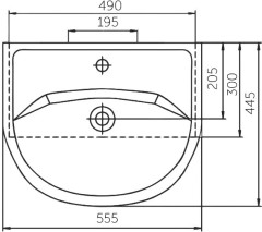 Тумба для комплекта Francesca Версаль 55 белый/венге (2дв)