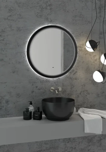 Зеркало Континент Planet Black Led D 700 с бесконтактным сенсором