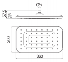 Верхний душ Nobili AD139/128CR Chrome 36x20 см, хром