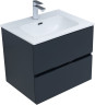 Мебель для ванной Aquanet Алвита New 60 2 ящика, антрацит