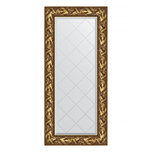 Зеркало настенное с гравировкой EVOFORM в багетной раме Византия золото, 59х128 см, BY 4070