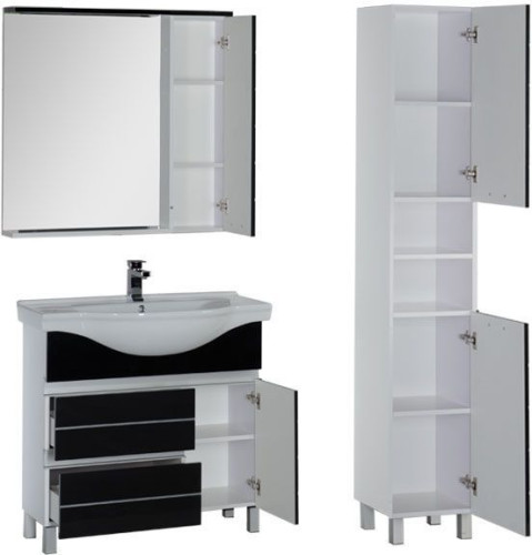 Мебель для ванной Aquanet Доминика 90 черный