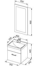 Мебель для ванной Aquanet Нота 40 белый