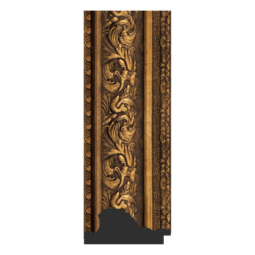 Зеркало настенное с гравировкой EVOFORM в багетной раме виньетка состаренная бронза, 110х110 см, BY 4470