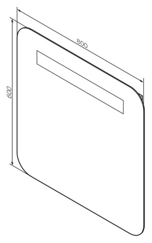 Зеркало AM PM Gem 80 с подсветкой