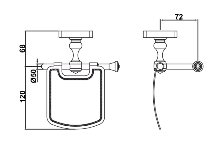 Держатель для туалетной бумаги Antik 080902 Br