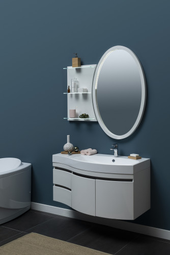 Тумба с раковиной Aquanet Опера 115 R белый (2 дверцы 2 ящика)