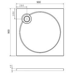 Душевой поддон из искусственного камня Florentina GW-90х90