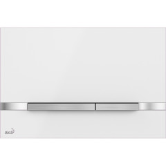 Кнопка смыва alcadrain 24.7хх16.5 для инсталляции, нержавеющая сталь, цвет Белый (STRIPEWHITE)