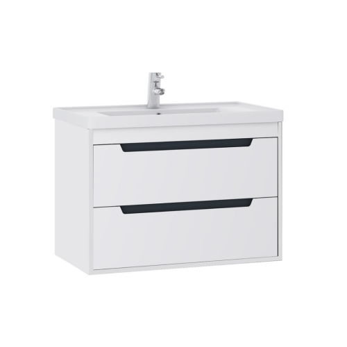 Комплект в ванную Ceruttispa тумба Мессина подвесная 80 с умывальником "Кантэ 80"