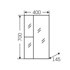 Зеркальный шкаф СанТа Ника 40