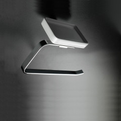 Stil Haus Gea, полотенцедержатель - полукольцо + керамическая мыльница, цвет хром - белая керамика