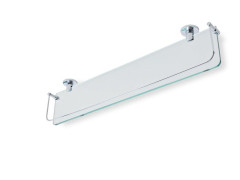 Stil Haus Medea, стеклянная полка с ограждением, цвет хром