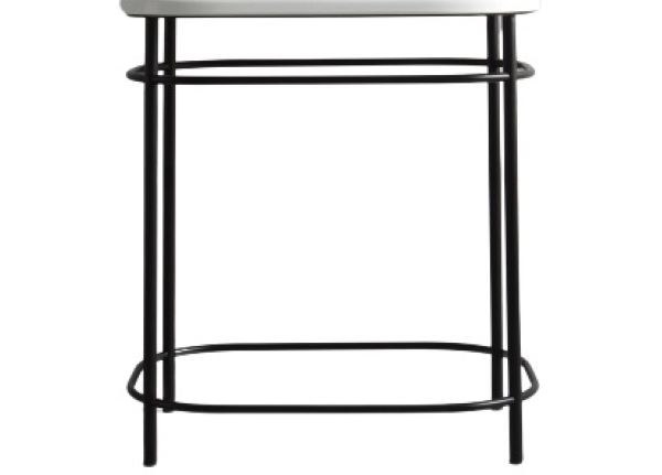 White Ceramic UPPER, овальная консоль для накладной раковины UPPER, цвет черный матовый