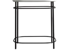 White Ceramic UPPER, овальная консоль для накладной раковины UPPER, цвет черный матовый