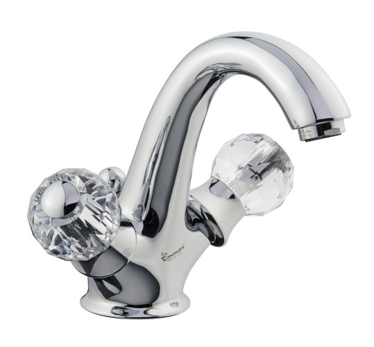 Смеситель Deco Cristall с донным клапаном для раковины, цвет хром