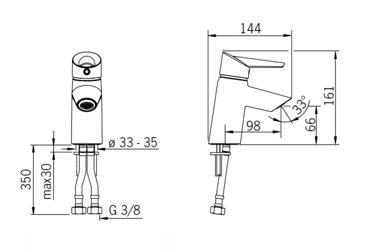Смеситель для раковины Oras Optima (Oras) Керамический картридж Хром (2710F)