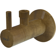 Угловой вентиль с фильтром Alcadrain 1/2&quot; × 3/8&quot;, круглый, бронза (ARV001-Antic)