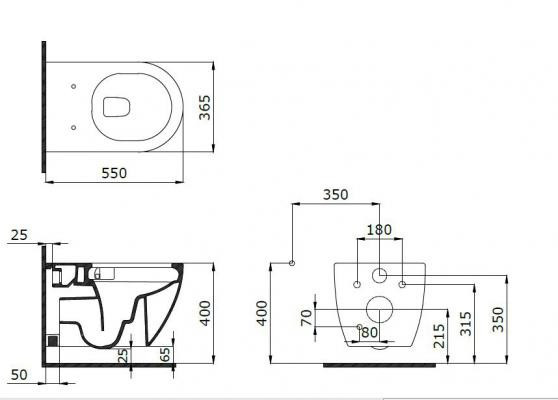 Унитаз Bocchi Speciale Jet Flush 1171 подвесной