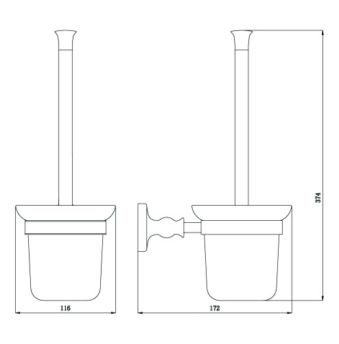 Ёрш для туалета RUSH Crete (CR35710)