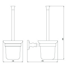 Ёрш для туалета RUSH Crete (CR35710)