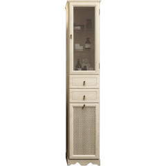 Шкаф пенал Opadiris Тибет 40 с решеткой и бельевой корзиной