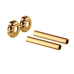 Комплект декоративных трубок SR Rubinetterie &quot;ретро&quot;, 160хD 18-20-1/2&quot; цвет золото