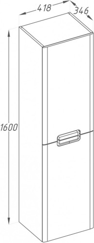Шкаф пенал Smile Гранда 40 подвесной