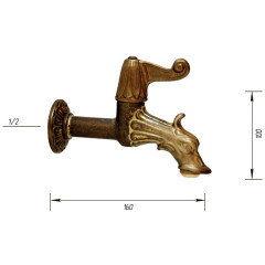 Кран для одного типа воды Migliore Artistica ML.ART-0147.BR