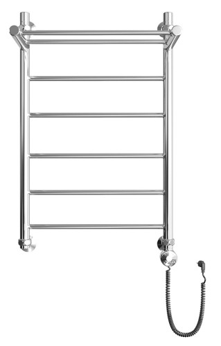 Полотенцесушитель электрический Двин FJ Electro форма лесенка 80х60 ТЭН справа цвет Хром (4627130731305)