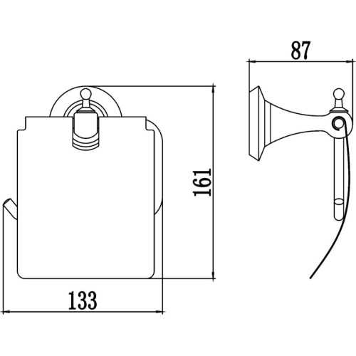 Держатель для туалетной бумаги с крышкой Savol S-06951W белый