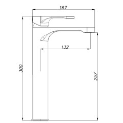Смеситель высокий для раковины AZARIO VIANO AZ-15834551