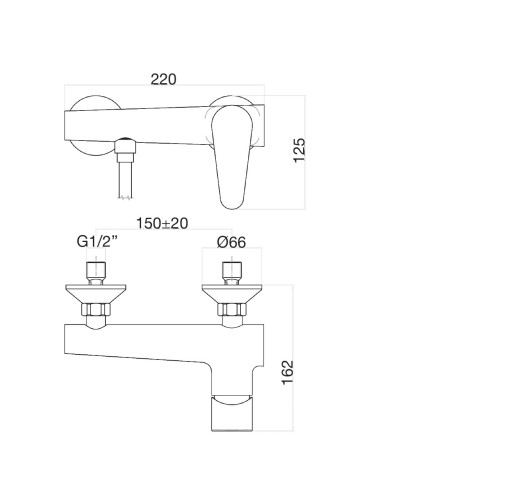 Смеситель для душа Fiore KERA 88CR5540, хром