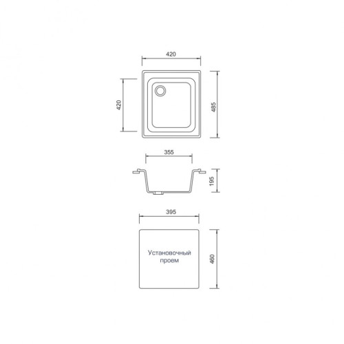 Кухонная мойка  AquaGranitEx M-17