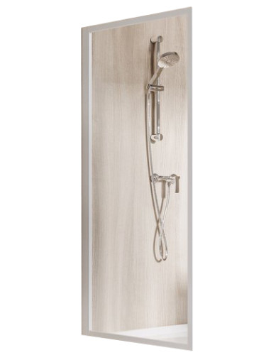 Неподвижная душевая стенка Ravak Supernova PSS-90, профиль белый, цвет стекла "Водная зябь"