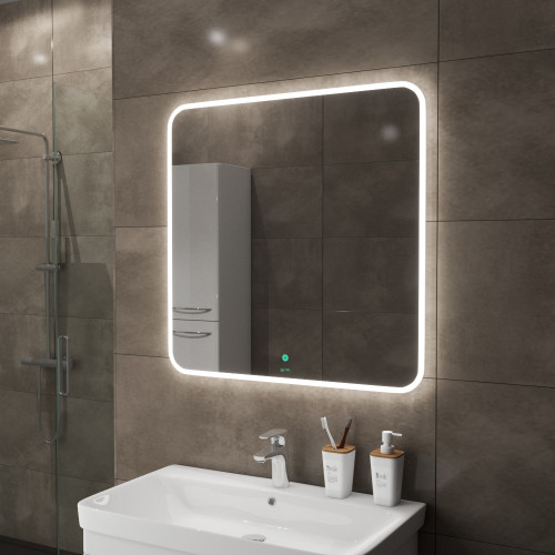 Зеркало OWL 1975 Skansen с LED подсветкой, 800х800