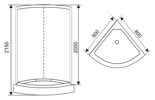Душевая кабина Arcus AS-112 80x80