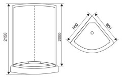 Душевая кабина Arcus AS-112 80x80