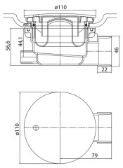 Сифон для душевых поддонов с гидрозатвором универсальный CEZARES CZR-01-90
