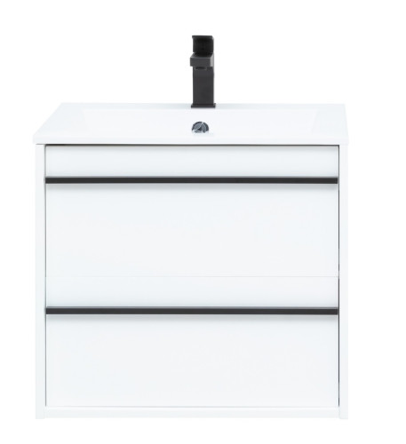 Тумба с раковиной Aquanet Lino 60 белый матовый